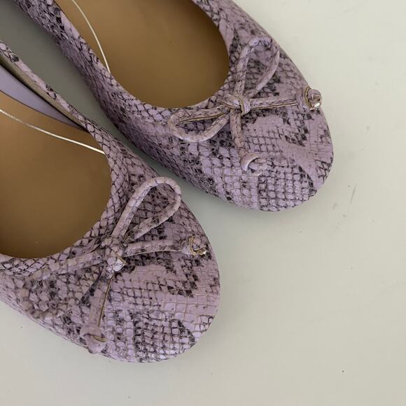 Vionic 'Callisto' Women's 8 Ballet Flat Orthotic Comfort Shoe Purple Snakeskin - Picture 3 of 7